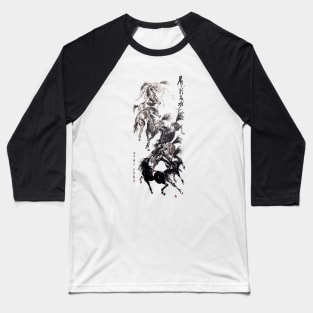 8 Horses portrait Baseball T-Shirt